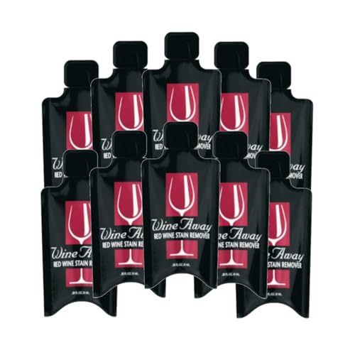 Wine Away Single-Use Travel Packets (10 Count) Red Wine Stain Remover - Perfect for Party Favors for Weddings