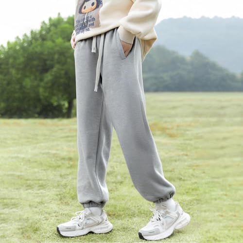 Girls' Boys Sweatpants Casual Baggy Joggers Kids Athletic Cinch Bottom Pants with Pockets & Drawstring3