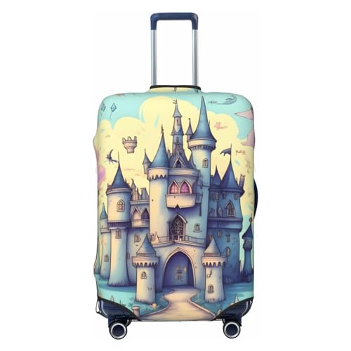 Luggage Suitcase Cover Protector, Printed Fairytale Castle Luggage Covers for Suitcase, Baggage Covers Fits 18-32 Inch Luggage