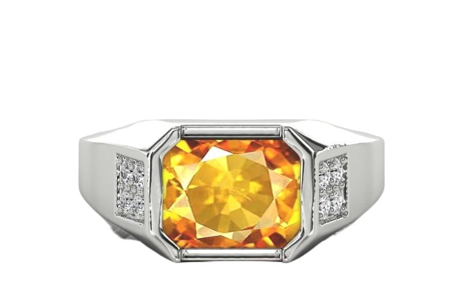 Bague fabriquée à la main avec une belle pierre sunela en citrine