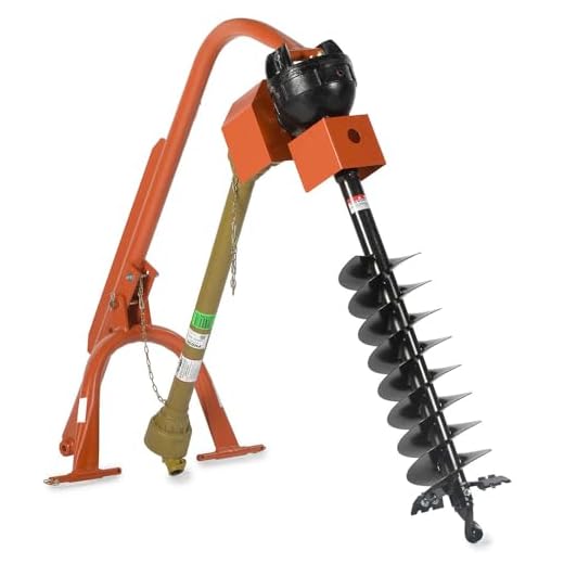 Titan 60HP HD Steel Fence Posthole Digger w/6" Auger 3 Point Tractor Attachment