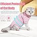 Cat Recovery Suit for Female, Breathable Cat Onesie for Cats After Surgery Cat Surgery Suit for Spay Abdominal Wounds Anti Licking, Surgical Recovery Suit Bodysuits with Long Sleeves for Cats Kitten