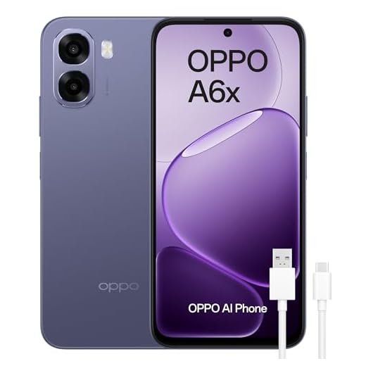 OPPO A6x 4G - Smartphone Libre con IA, 4GB RAM+128GB, Batería 6100 mAh, Pantalla LCD HD+ 120Hz, IP64, Cámara 13MP, Dual SIM, Versión Española - Morado