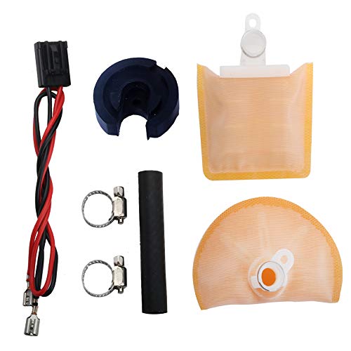 Muco New 1Pc High Performance Electric Gas Intank Efi Fuel Pump With Strainer/Filter + Rubber Gasket/Hose + Stainless Steel Clamps + Universal Connector Wiring Harness & Necessary Installation Kit #TOP2