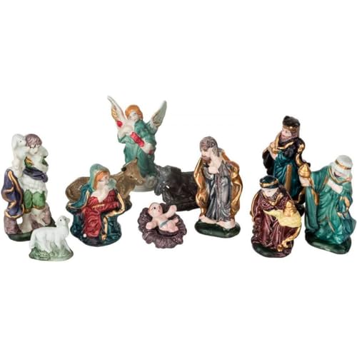 Hogar y Mas Portal DE BELÉN Nacimiento Porcelana 11 Piezas