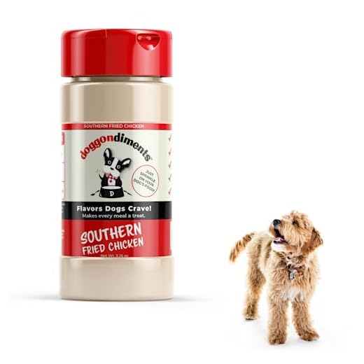 Doggondiments Southern Fried Chicken Flavor Dog Food Topper, Fun People Food Flavors, Powder, Dog Condiments for Meals, Dog Food Toppers for Dogs for Small & Large Breeds,