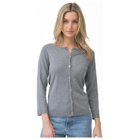 Cable & Gauge Heather Grey Button Cardigan Cover