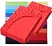 Produktbild NatureMark Basic 2er Set Jersey Spannbettlaken 90 x 190 cm - 100 x 200 cm - 25 cm Steg - 100x200cm Spannbetttuch - 100% Baumwolle, Rot