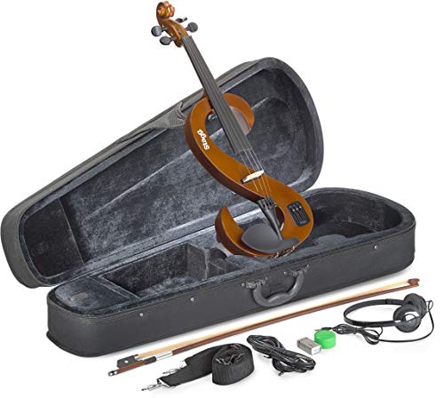 Stagg EVN 4/4 VBR – Set de violín eléctrico con HD Phone/Softcase violinburst