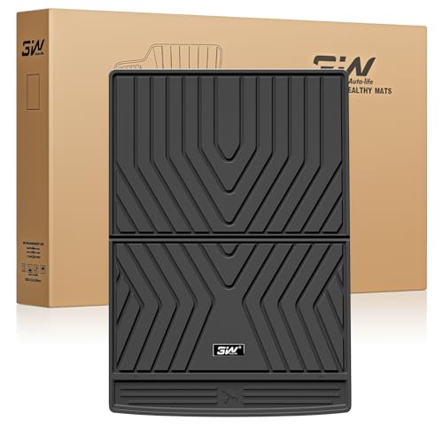 3W Cargo Liner Custom Fit for 2023 2024 2025 BMW 7 Series 740i 750e 760i, TPE All Weather Floor Liner for BMW 7 Series 1st and 2nd Row Full Set Car Trunk Mats 7) 7 Series 2023-2025 | Cargo L