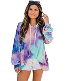 LANISEN Tie Dye Sweasthirts for Women,Women's Fall Casual Long Sleeve Drawstring Loose Pullover...