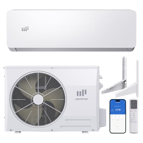 Image of Upstreman 18000 BTU Mini Split AC Heating System, 20 SEER2 230V Mini Split Air Conditioner, Pre-Charged Heat Pump Ductless Inverter System, Up to 1250 Sq.Ft, WiFi Control, with Mounting Bracket