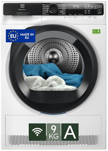 Electrolux Asciugatrice a Pompa di Calore Serie 900 PerfectCare EW9H59A, 9 kg, SmartSave fino a -20% energia, Tecnologia 3DSense e DelicateCare, Classe A, Controllo da Remoto con App, 60 dB