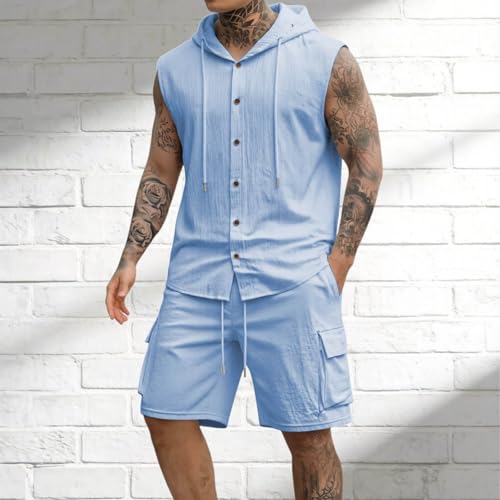Camiseta de tirantes de corte regular con capucha, sudadera sin mangas cómoda 3