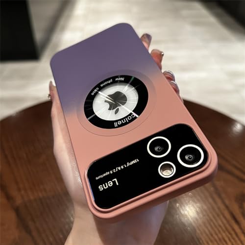 Étui iPhone 14 Plus ENILSA dégradé rose vert à chargement magnétique avec protection caméra - 2