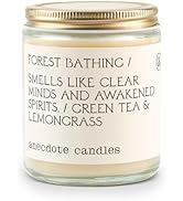 Anecdote 'Forest Bathing' Coconut Soy Wax Candle Jar | Premium Hand Poured & Long Burning | Green...