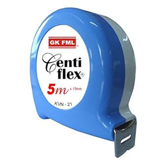 Freemans Measures Microfiber Centiflex 5 Meter 19 Mm Measuring Tape, White And Blue