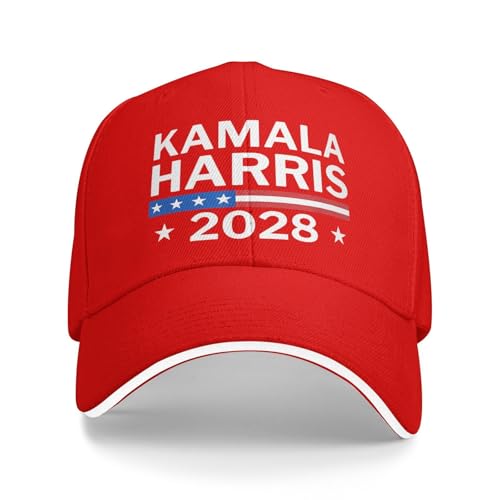 bamgen Kamala Harris 2028 Hat - Kamala Harris for President Cap - The People Baseball Trucker Cap Red
