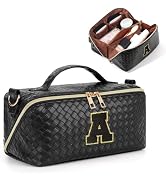 KZAOPZ Travel Makeup Bag, 26 Initials Large Capacity Cosmetic Bags for Women and Girls, Portable ...
