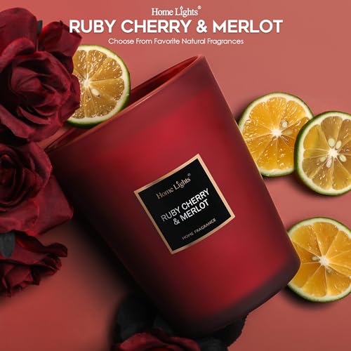 HomeLights-Scented-Candles-Candles-for-Home-Scented-Large-Jar-Aromatherapy-Candles-Natural-Soy-Wax-130-Hours-Long-Burning-Candles-Gift-Ruby-Cherry-Merlot HomeLights Scented Candles Candles for Home Scented Large Jar Aromatherapy Candles Natural Soy Wax 130 Hours Long Burning Candles Gift Ruby Cherry Merlot
