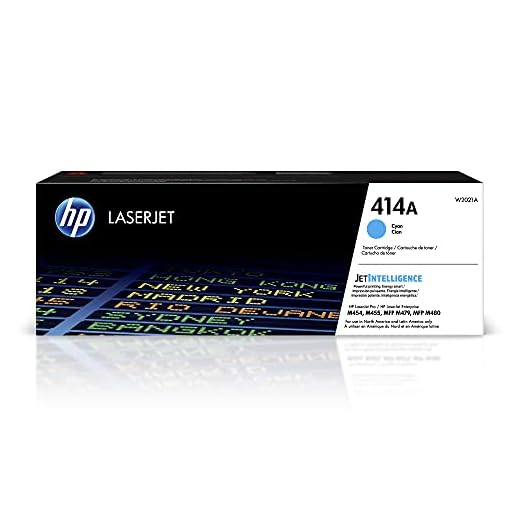 HP 414A Cyan Toner Cartridge | Works with HP Color LaserJet Enterprise M455dn, MFP M480f; HP Color LaserJet Pro M454 Series, HP Color LaserJet Pro MFP M479 Series | W2021A