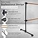 HooKung 4FT/6FT Freestanding Ballet Barre Wood/Steel Height Adjustable from 7 to 46 inch Ballet Bar Portable Double Dance Bar for Home Workout and Stretch (4FT Solid, Black)