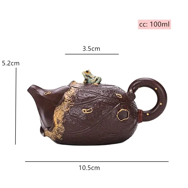 Czajniczek Kung Fu do robienia herbaty 100 ml fioletowa glina ręcznie robiony czajniczek domowy luźna herbata liściasta stroma wielofunkcyjny ceramiczny czajniczek zestaw do herbaty chińska ceremonia