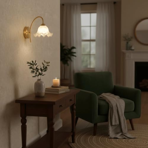 Aplique de pared E27 dorado con cadena e iluminación fija decorativa 3