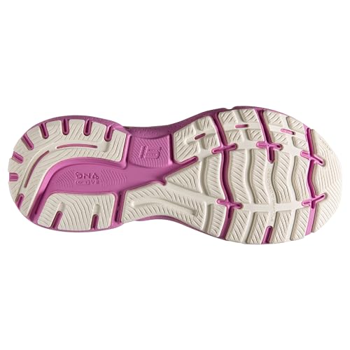 Brooks Brooks Women's Ghost 15 Neutral Running Shoe - Grey/Coconut/Fuchsia - 8 Medium