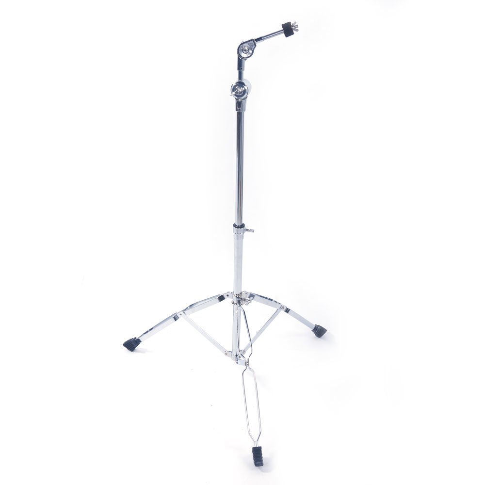 Pinikuyiro Straight Cymbal Stand for Drum Hardware Percussion Mount Holder Gear Set-Silver, Excluding Ride Cymbal