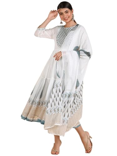 Image of Maaesa Anarkali Kurta Dupatta Set for Women