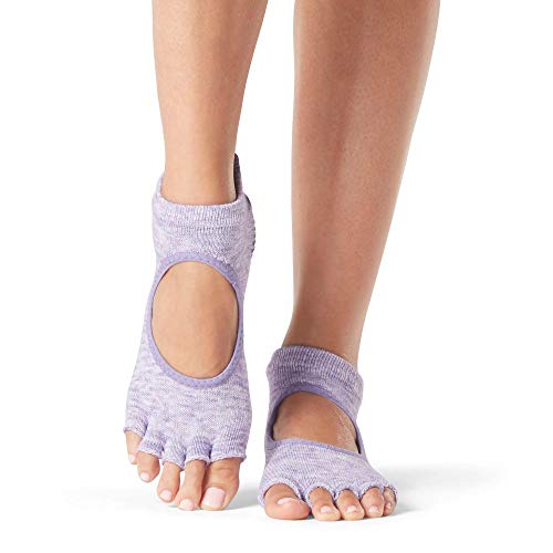 toesox Women's Bellarina Open Toe Socks with Grips, Non-Slip Half Toe Grip Socks, Yoga, Pilates, Barre, Dance - Thumbnail 2