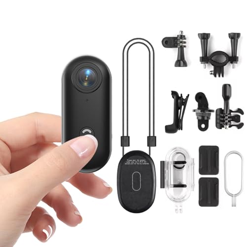 TKMARS Mini Caméra Sport 1080P WiFi avec Clip et Aimant – Caméra de Vélo/Moto Étanche avec Grand Angle 120°, Visionnage en Temps Réel, Longue...