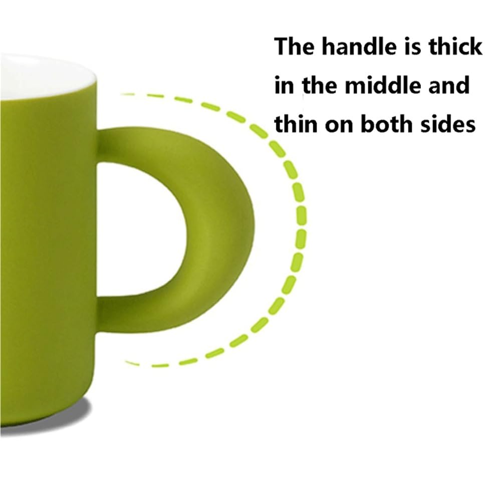 Tazas Juego de 1 Taza café gelatina, cerámica 14.2 oz con Gran Capacidad for Las Mejores Amigas y Hermanas los Amantes Tazas de Café(Green)