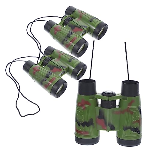 3 Pezzi Giocattoli per telescopi mimeti notte allaperto mini scopo binocolo- binocoli giocattolo piccolo binocolo telescopio binoculare AbS Camouflage