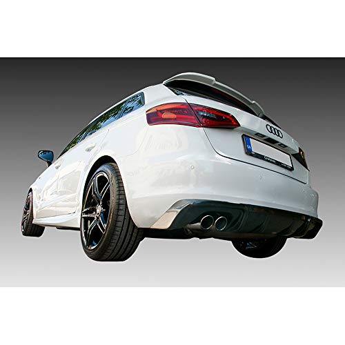 Difusor trasero Audi A3 8V Sportback 2012+ en plástico ABS con salida izquierda 2
