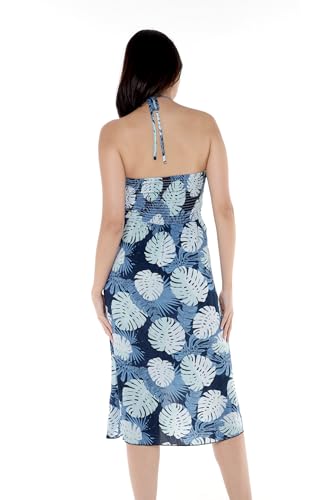 Image of Matchable Couple Hawaiian Shirt or Dress Signature Prints Pacific Palm | Sold Individually; Matchable Couple Collection; Soft Comfortable Fabric; Signature Tropical Prints; Vacation Ready