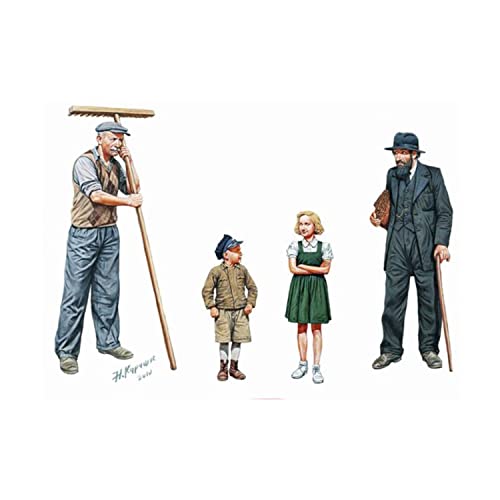 Maquette plastique Civilians WW2 Masterbox 3567 1:35 figurines civiles