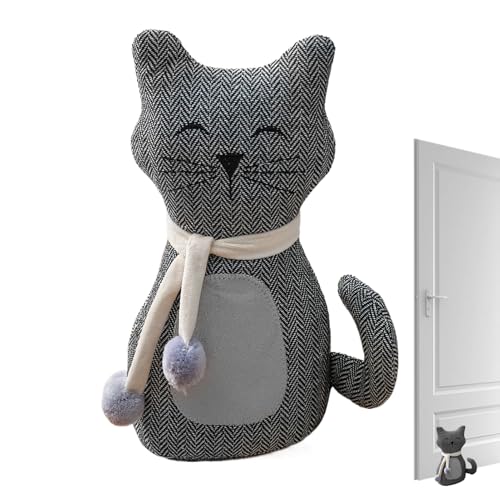 Topes decorativos para puerta, bloqueador de gato con peso de dibujos animados para puerta de apartamento, para dormitorio, hogar, hotel, dormitorio, aula, oficina, viajes, hotel