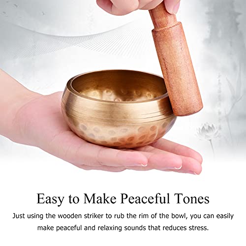 Conjunto de Tibetan Singing Bowl com Sound Bowl de Metal feito à mão de 8 cm / 3 polegadas e almofad