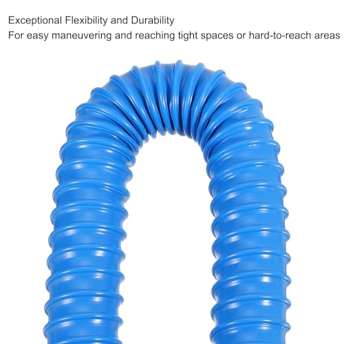 PATIKIL PVC Flexibel Staubsauger Schlauch 30mm ID 2M Länge Absaugschlauch Verwendung mit Staubsammlern für Industrielle Holzarbeiten Reiniger Blau