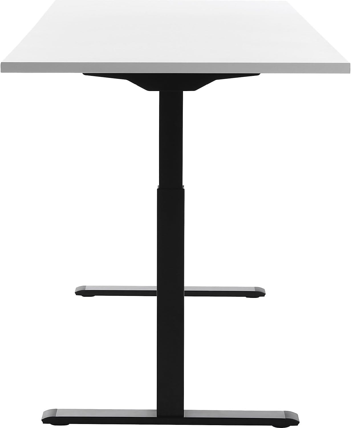 Strona view of the TOPSTAR desk, showing the height-adjustable leg mechanism