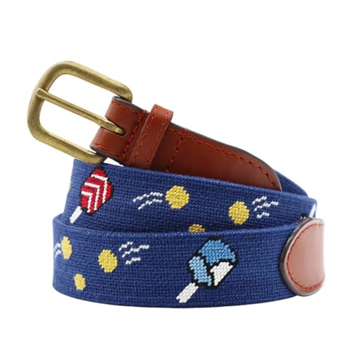 Smathers & Branson Wacky Pickleball Needlepoint Belt