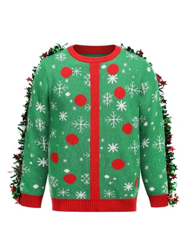GRAJTCIN Funny Ugly Christmas Sweater Men with Raw Edge Gift Merry Swiftmas Sweater