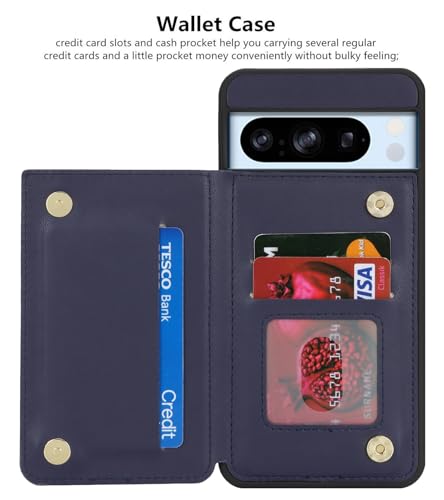 Étui portefeuille pour Google Pixel 8 Pro protection cuir synthétique