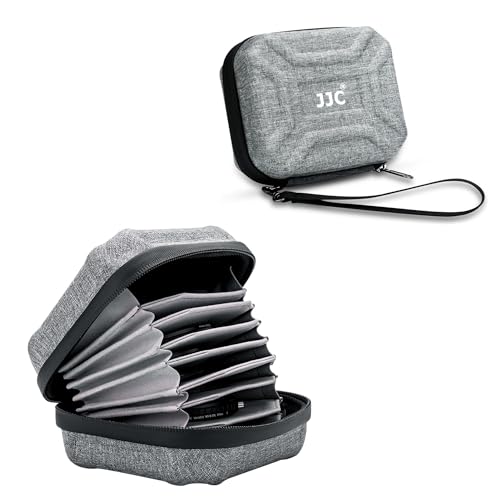 JJC Estuche de Filtro de Cámara, Estuche de Transporte para 10 Filtros de hasta 95 mm, Bolsa de Cinturón de Soporte