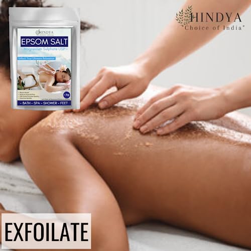 Hindya Ayurvedic Luxury Epsom Salt|Pain Relief|Foot|Bath Salt|Epson Salt|Magnesium Sulphate|Liver Cleansing|Feet Pain|Sea Salt For Bathing|Bathing Salt 1Kg - Image 4