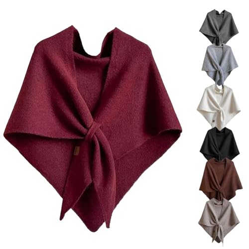 Triangle Shawl Scarf, Pashmina Wool Knit Wraps Triangle Scarf, Winter Fall Evening Casual Outerwear for Winter