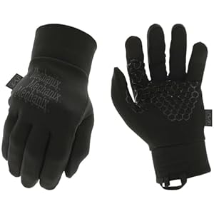 Mechanix Wear: ColdWork Base Layer Winter Work Gloves, Perfect for Layering Under Gloves or Mittens, Microfleece Lined, Performance Grip, Touch Capable Gloves, For Mild Cold Weather (Black, Large)