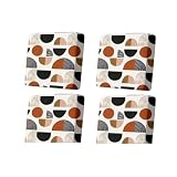 Stretch-Sofabezüge mit Print waschbare Sitzbezüge für drinnen draußen 4-teiliges Set elastischer Schutz für Polstermöbel pflegeleichter Überzug mit rutschfester Unterseite ideal für (D, One Size)
